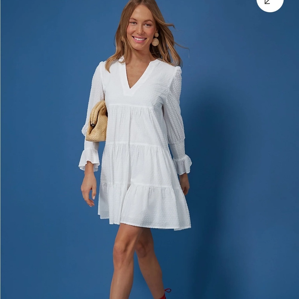 Pomander Place Tuckernuck white Swiss dot kenzo mini dress XS